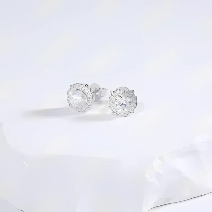 925 Silver Moissanite Earrings - ZHF-E1737 - Image 3