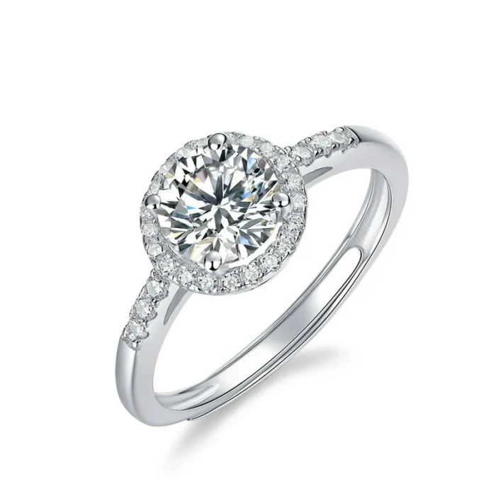 2CT Moissanite Ring in 925 Silver - Model R20202724 - Image 1