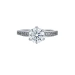 2CT Moissanite Women's Ring in 925 Silver - Model R0408