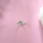 2CT Moissanite Women's Ring in 925 Silver - Model R0408 - Image 3
