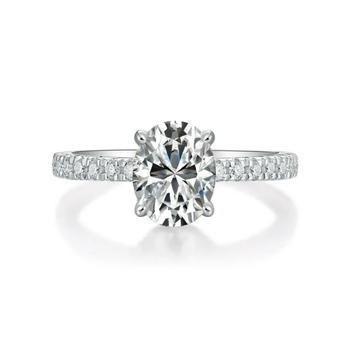 3CT Moissanite Ring in 925 Silver - Model R0760 - Image 1
