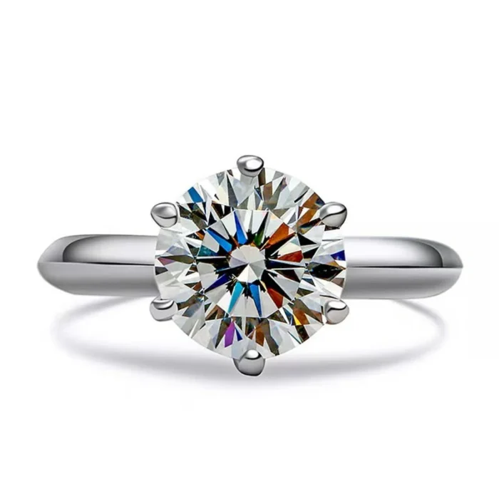 3CT Moissanite Ring in 925 Silver - Model R0762 - Image 1