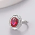 Lab-Created Ruby Ring in 925 Silver - Model A73-R2020501R - Image 3