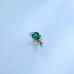 Lab-Created Emerald Ring in 925 Silver - Model A73-R2020977 - Image 6