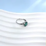 Lab-Created Emerald Ring in 925 Silver - Model A73-R2020977 - Image 3