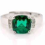 Lab-Created Emerald Ring in 925 Silver - Model A73-R2020977
