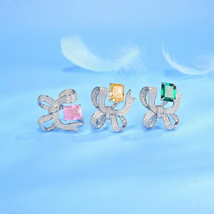 925 Silver Lab-Created Emerald Ring - Model CR02291 - Image 3