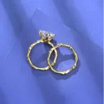 Yellow Cubic Zirconia Ring in 925 Silver - Model R-091 - Image 2