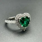925 Silver Lab-Created Emerald Ring - Model R0035 - Image 5