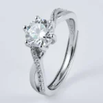 Moissanite Women's Ring in 925 Silver - Model R00403-1 - Image 3
