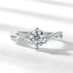 Moissanite Women's Ring in 925 Silver - Model R00403-1 - Image 2