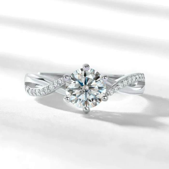 Moissanite Women's Ring in 925 Silver - Model R00403-1 - Image 2