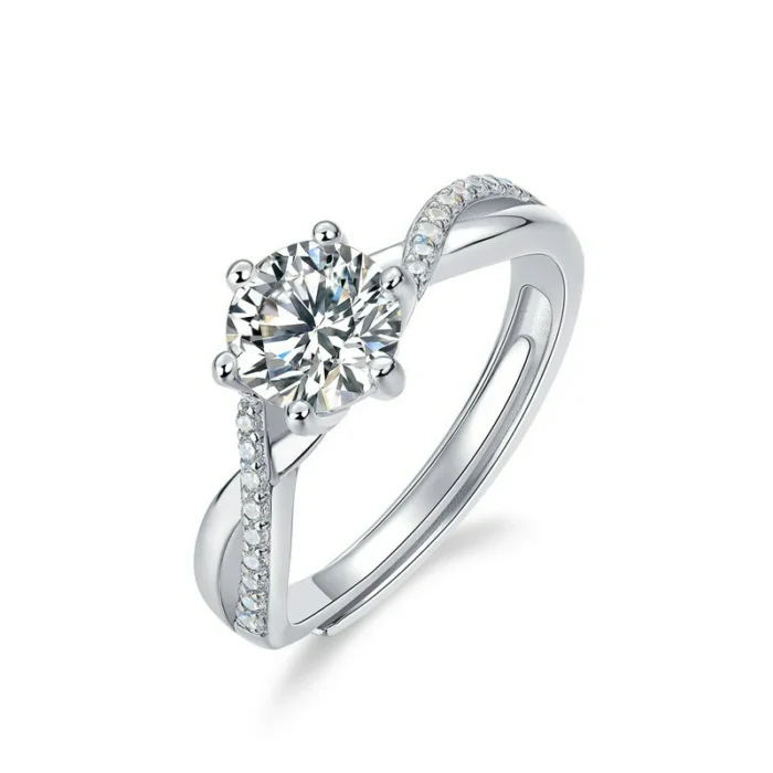 Moissanite Women's Ring in 925 Silver - Model R00403-1 - Image 1