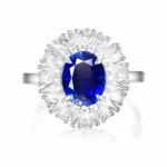 Lab-Created Blue Sapphire Ring in 925 Silver - Model R0099DB