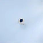 Lab-Created Blue Sapphire Ring in 925 Silver - Model R0099DB - Image 3