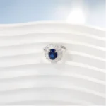 Lab-Created Blue Sapphire Ring in 925 Silver - Model R0099DB - Image 4