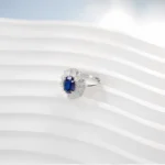 Lab-Created Blue Sapphire Ring in 925 Silver - Model R0099DB - Image 5