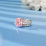 925 Silver Pink Cubic Zirconia Ring - Model R0593F - Image 2