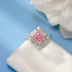 925 Silver Pink Cubic Zirconia Ring - Model R0644F - Image 3