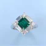 Lab-Created Emerald Ring in 925 Silver - Model R0644L - Image 2