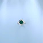 Lab-Created Emerald Ring in 925 Silver - Model R0644L - Image 3