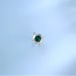 Lab-Created Emerald Ring in 925 Silver - Model R0644L - Image 5