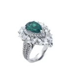 925 Silver Lab-Created Emerald Two-in-One Ring - Model RP0034 - Image 2