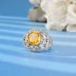 925 Silver Yellow Cubic Zirconia Ring - Model RS3075C1 - Image 2
