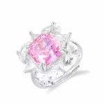 925 Silver Pink Cubic Zirconia Ring - Model RS3077C1F
