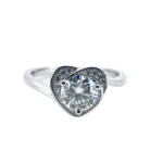 Moissanite Ring in 925 Silver - Model ZHF-R00429 - Image 2