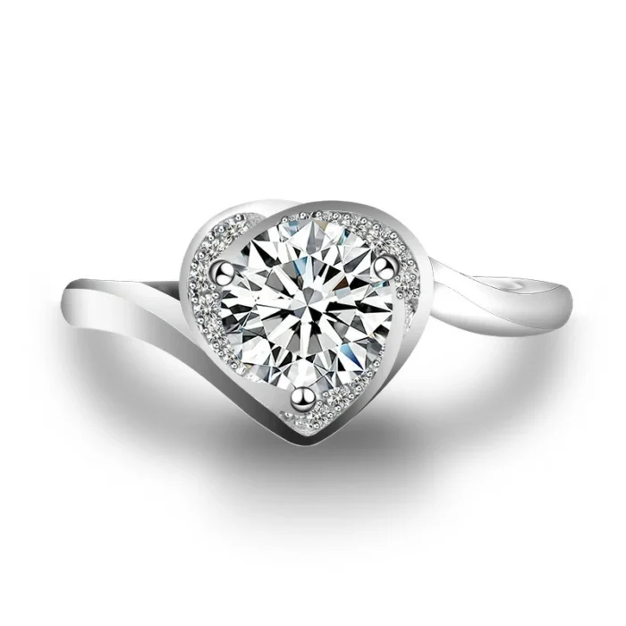 Moissanite Ring in 925 Silver - Model ZHF-R00429 - Image 1