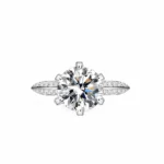Moissanite Ring in 925 Silver - Model ZHF-R0749