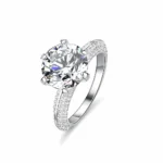 Moissanite Ring in 925 Silver - Model ZHF-R0749 - Image 2