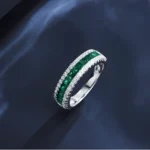 S925 Silver Green Nano Ring - Model ZHF-R1078 - Image 3