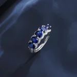 Lab-Created Blue Sapphire Ring in 925 Silver - Model ZHF-R1441B - Image 5