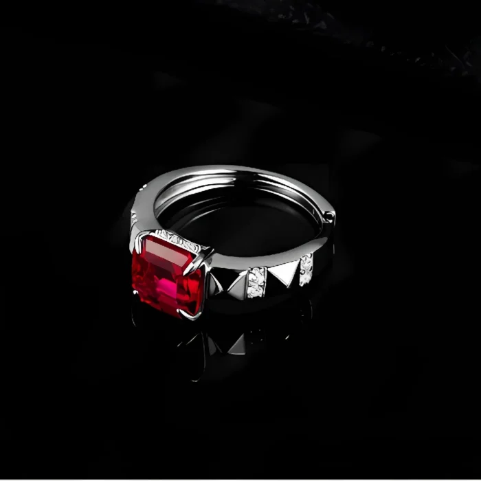 Lab-Created Ruby Ring in 925 Silver - Model ZHF-R559R - Image 3