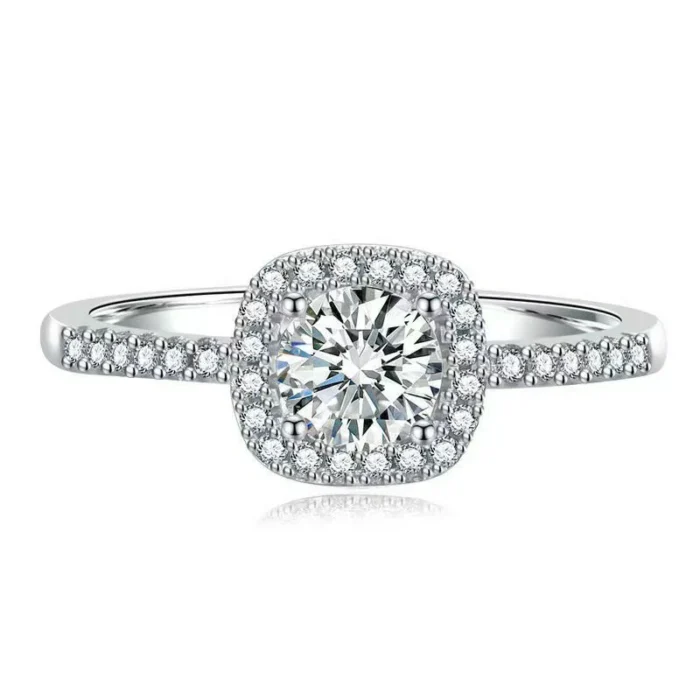 Moissanite Ring in 925 Silver - Model ZHF0117-1 - Image 1