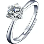 Open Moissanite Ring in 925 Silver - Model ZHFR0535