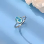 Open Cubic Zirconia Ring in 925 Silver - Model ZHFR0537B - Image 2