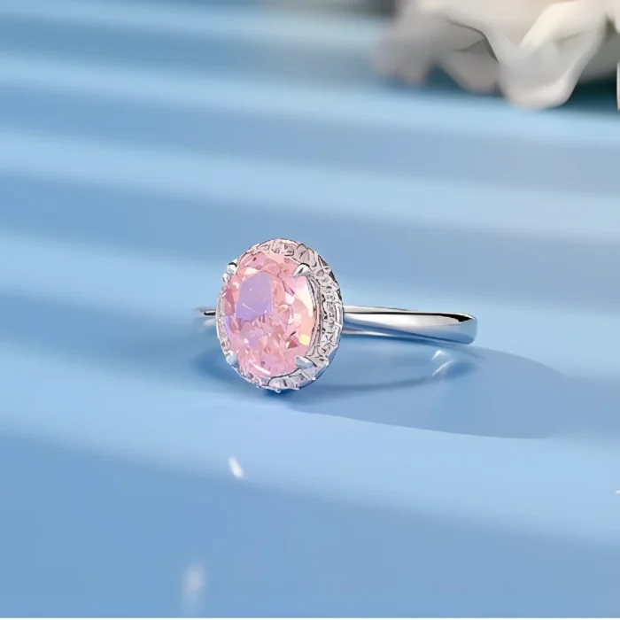 Open Cubic Zirconia Ring in 925 Silver - Model ZHFR0537F - Image 3