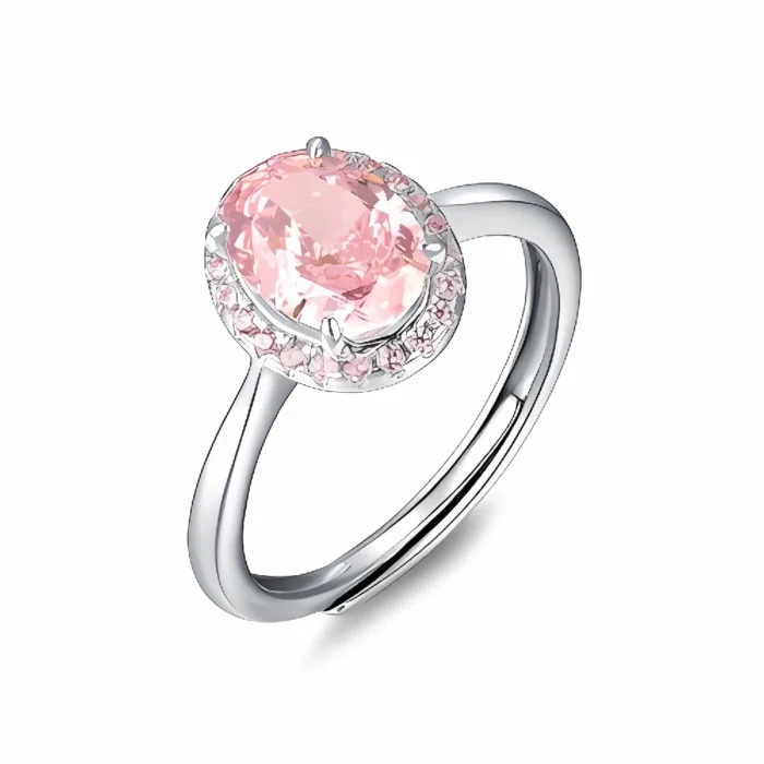 Open Cubic Zirconia Ring in 925 Silver - Model ZHFR0537F - Image 1