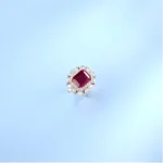 Lab-Created Ruby Necklace and Ring Set in 925 Silver - Model ZHFRP0233R (Chain Not Included) - Image 2