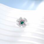 Lab-Created Emerald Ring in 925 Silver - Model 213JR0003 - Image 2