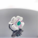 Lab-Created Emerald Ring in 925 Silver - Model 213JR0003 - Image 6