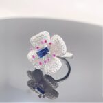 Lab-Created Blue Sapphire Ring in 925 Silver - Model 213JR0003B - Image 5
