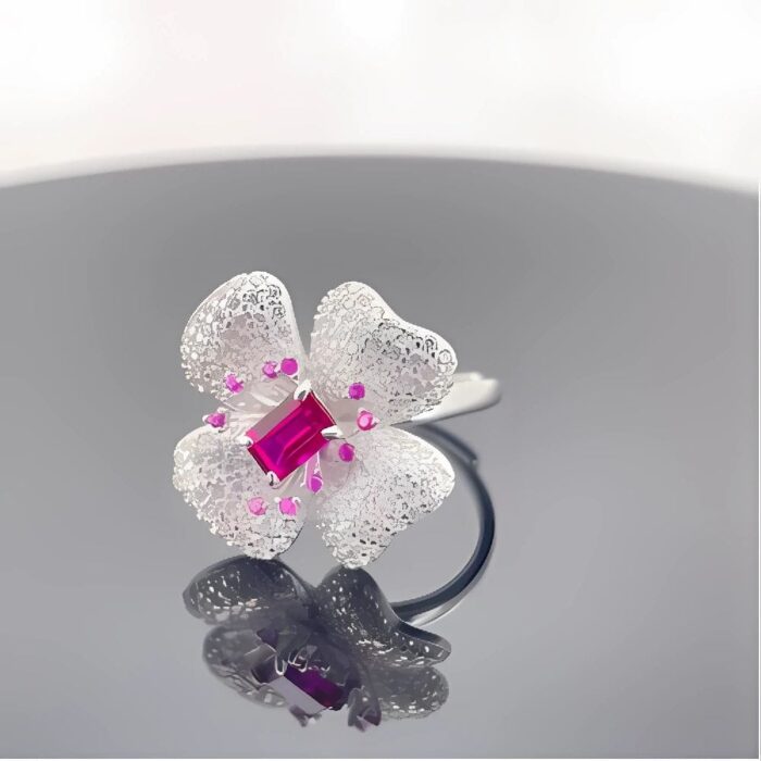 Lab-Created Ruby Ring in 925 Silver - Model 213JR0003R - Image 5
