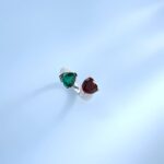 Lab-Created Red & Green Ring in 925 Silver - Model A73-P2021323L - Image 2