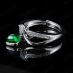925 Silver Lab-Created Emerald Ring - Model A73-R2020308 - Image 3