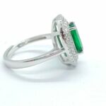 925 Silver Lab-Created Emerald Ring - Model A73-R2020501 - Image 4