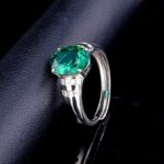 925 Silver Lab-Created Emerald Ring - Model A73-R2020996 - Image 4